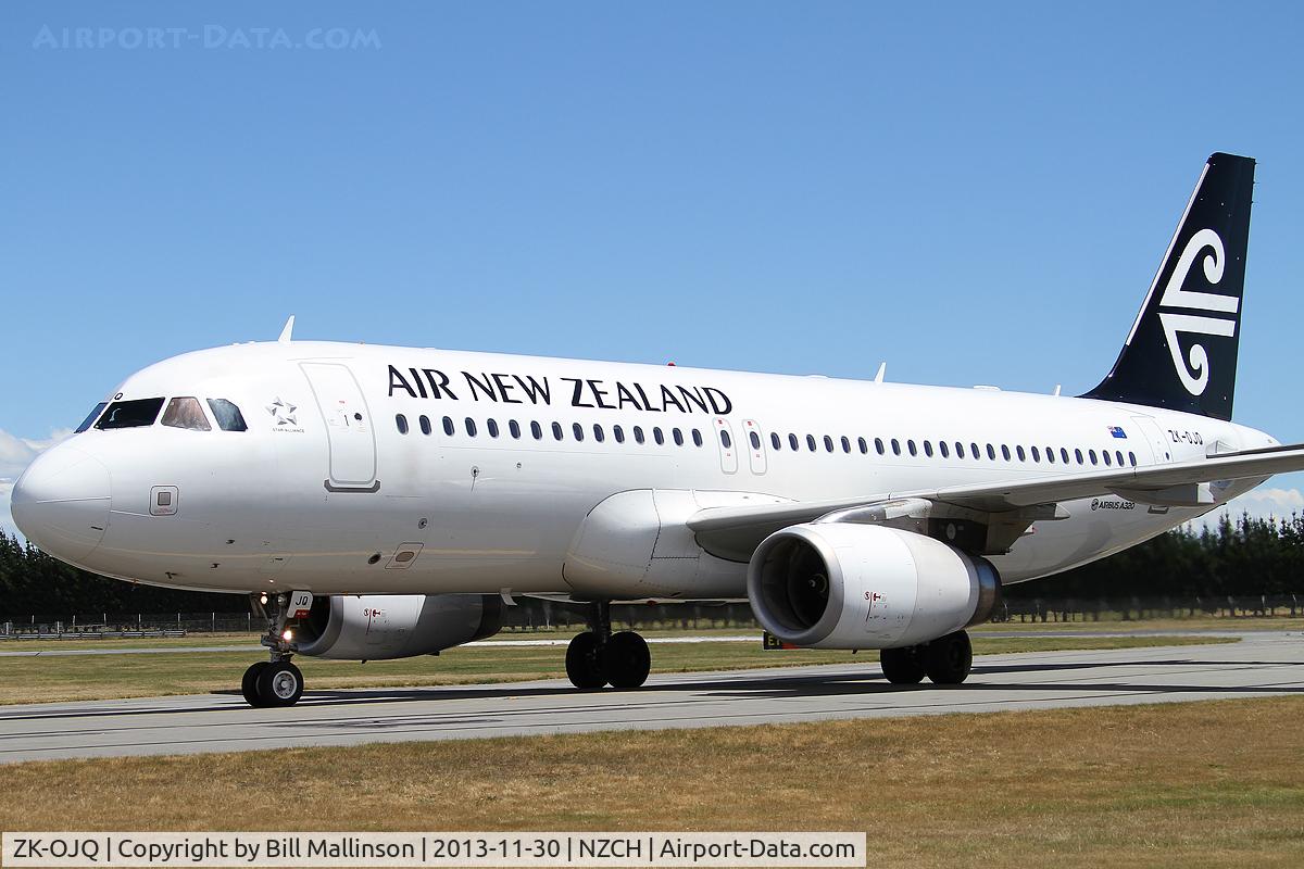 ZK-OJQ, 2011 Airbus A320-232 C/N 4584, taxiing from 29