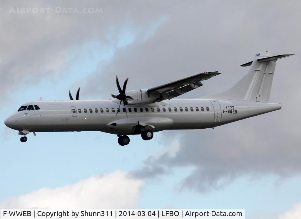 F-WWEB, 2014 ATR 72-600 (72-212A) C/N 1137, C/n 1137 - For Mann Yadanarbon Airlines as XY-AJP