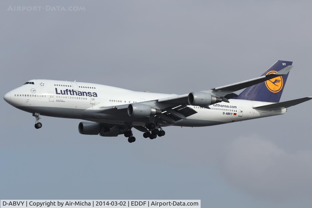 D-ABVY, 2000 Boeing 747-430 C/N 29869, Lufthansa