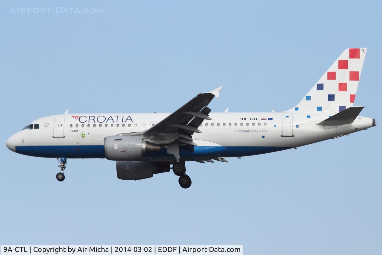 9A-CTL, 2000 Airbus A319-112 C/N 1252, Croatia Airlines