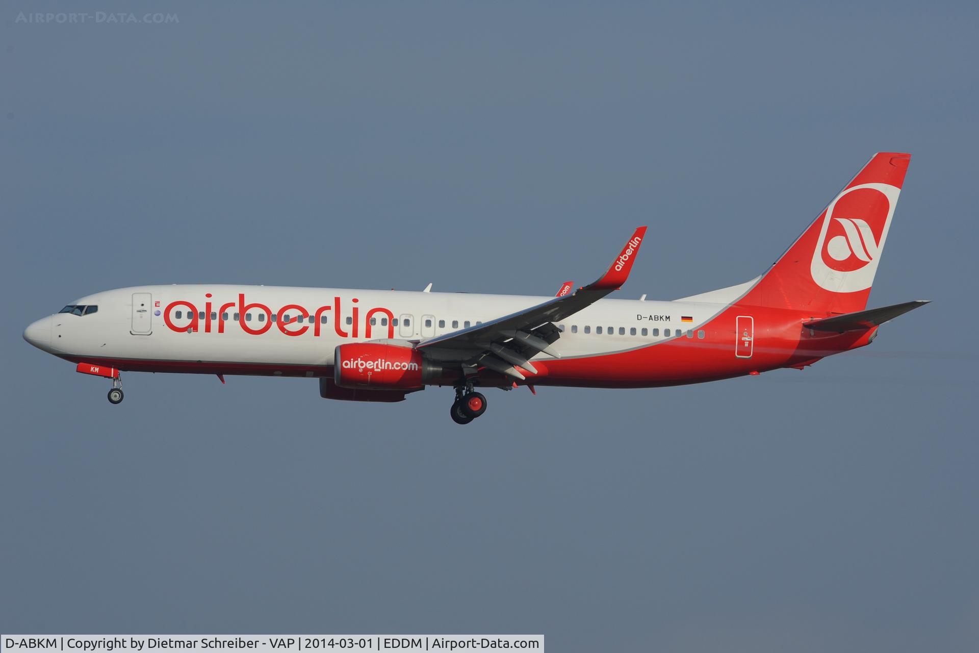 D-ABKM, 2010 Boeing 737-86J C/N 37755, Air Berlin 737-800