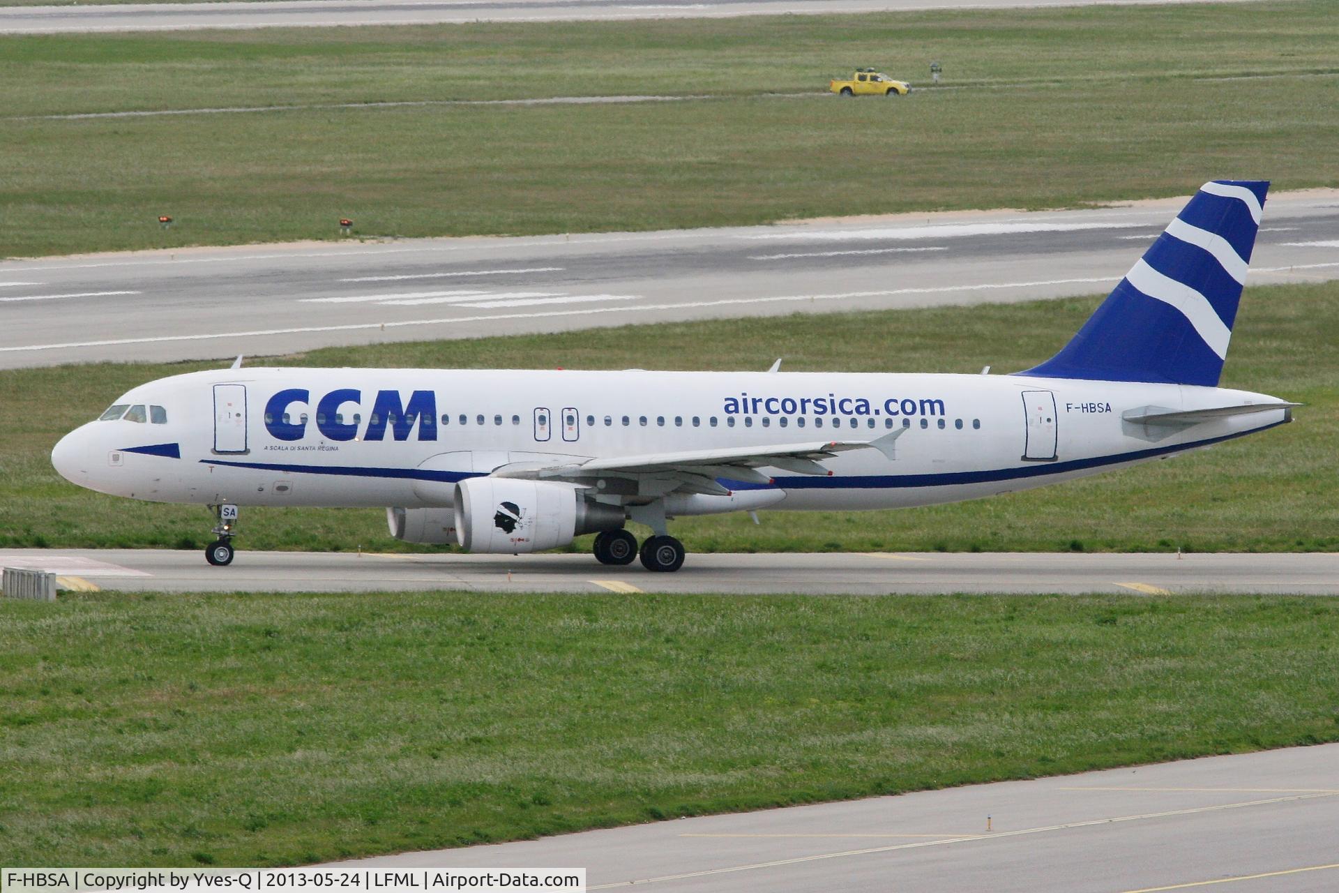 F-HBSA, 2009 Airbus A320-216 C/N 3882, Airbus A320-216, Taxiing to holding point Rwy 31R, Marseille-Marignane Airport (LFML-MRS)