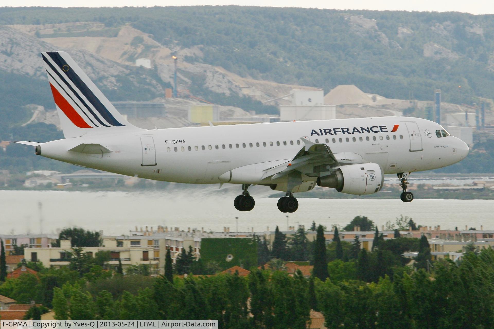 F-GPMA, 1998 Airbus A319-113 C/N 598, Airbus A319-113, Short approach Rwy 31L, Marseille-Marignane Airport (LFML-MRS)