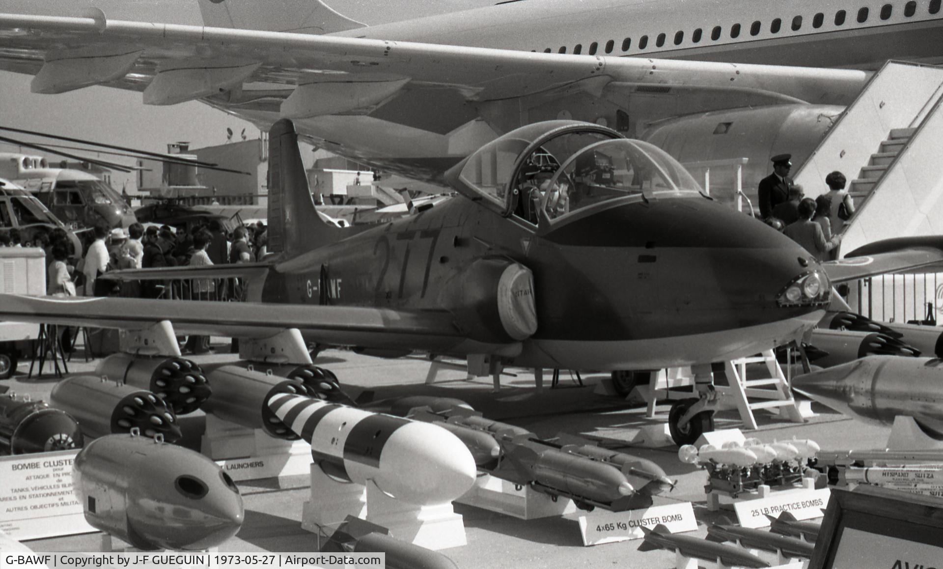 G-BAWF, BAC 167 Strikemaster MK82 C/N 324, On display at 1973 Paris-Le Bourget Airshow, under colours of Mascate & Oman sultanate.