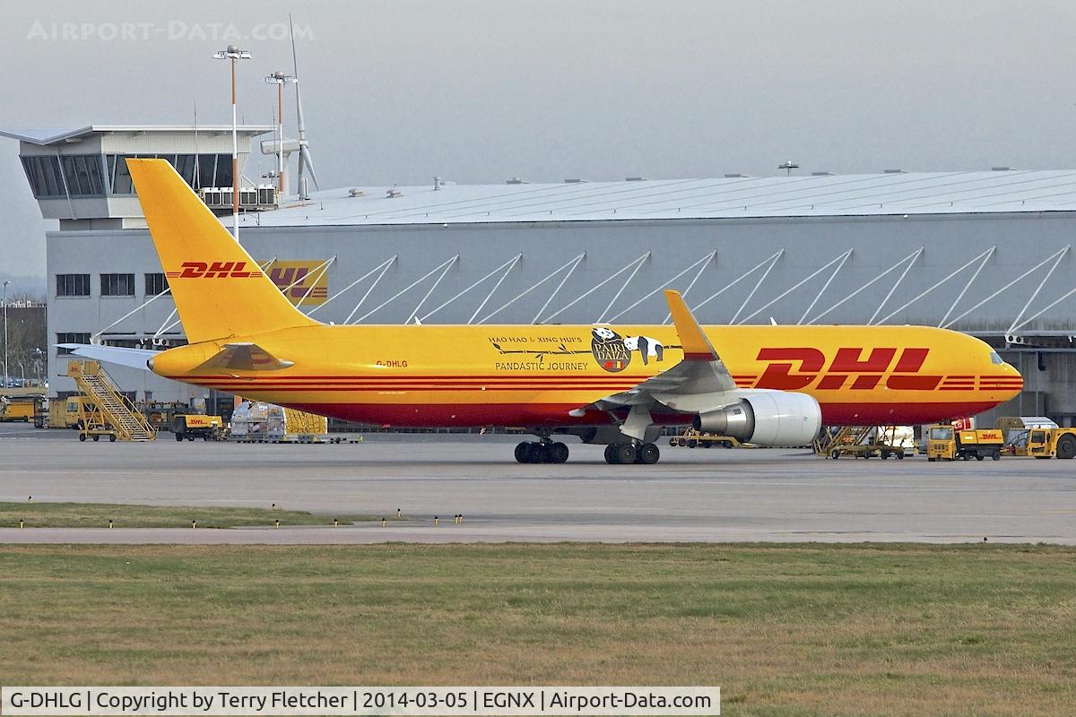 G-DHLG, 2009 Boeing 767-3JHF C/N 37807, DHL B767 Logo Freighter at East Midlands