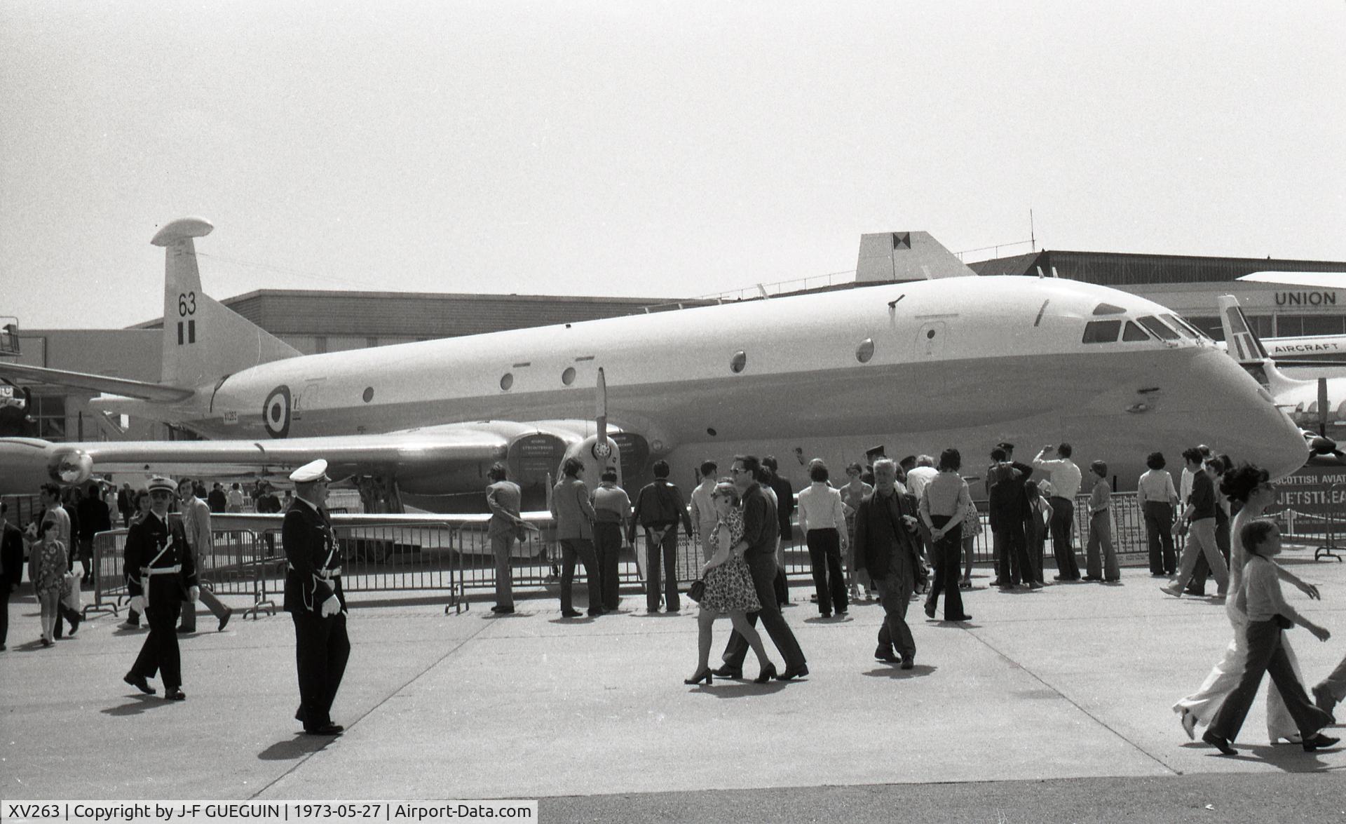 XV263, Hawker Siddeley Nimrod MR.1 C/N 8038, On display at 1973 Paris-Le Bourget Airshow.