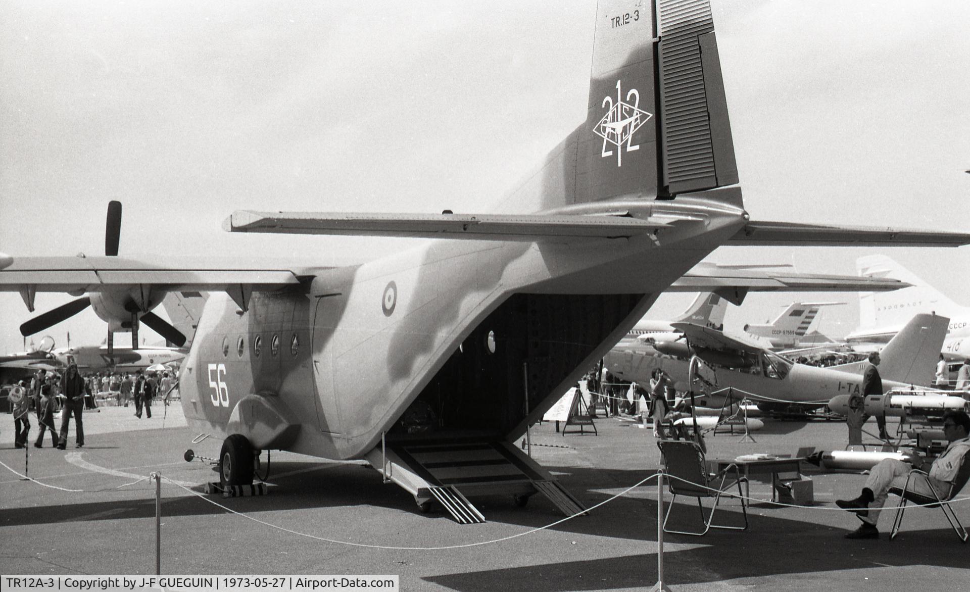TR12A-3, CASA C-212-100 Aviocar C/N B-1-1, On display at 1973 Paris-Le Bourget as TR.12-3 (is it the same plane?)