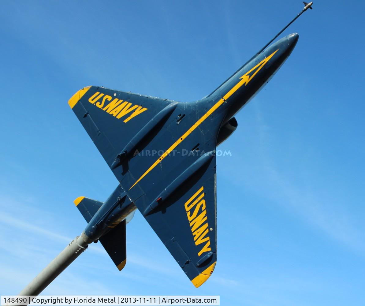148490, McDonnell Douglas A-4F C/N 12683, Blue Angels A-4L in front of rest area on I-10 in Northwest Florida