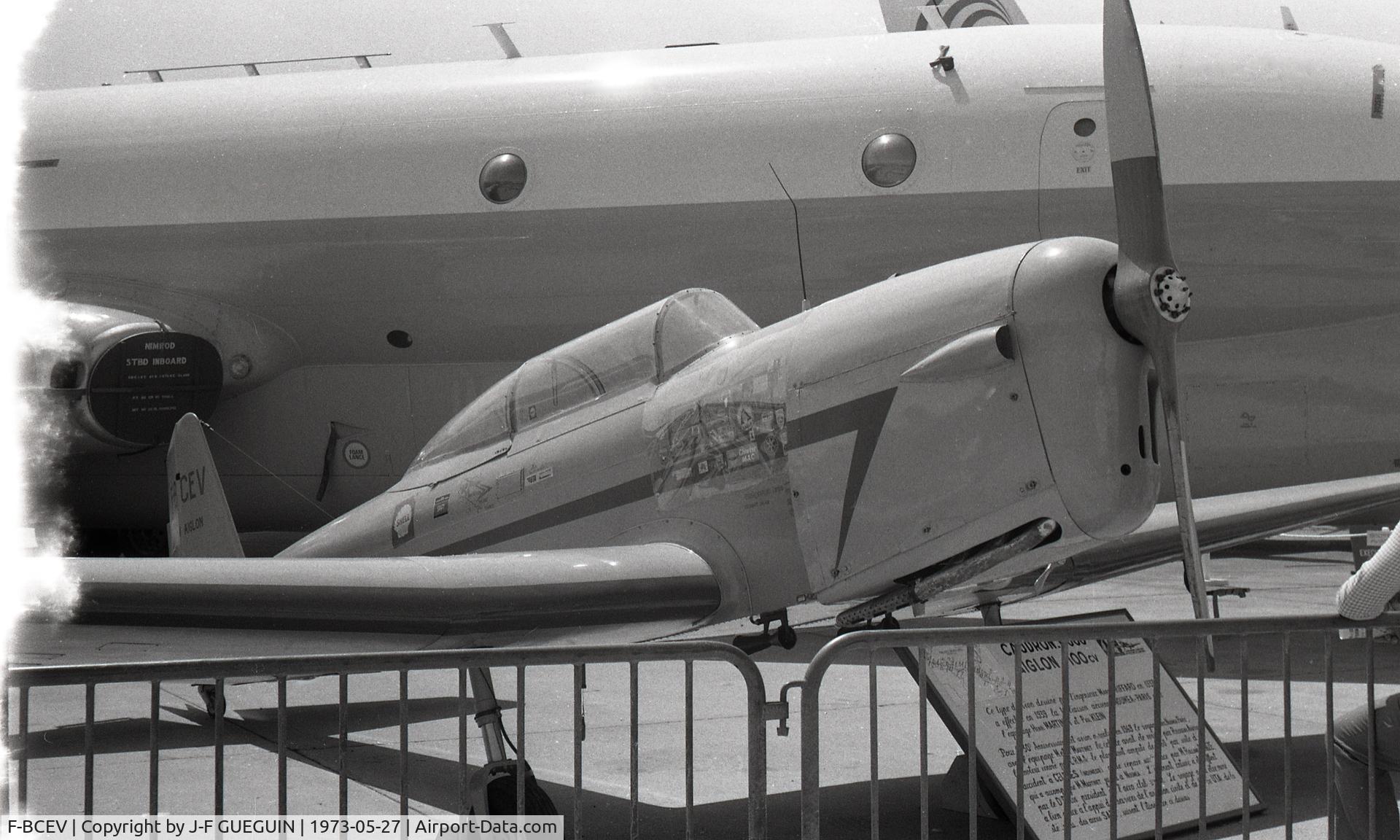 F-BCEV, Caudron C.600 Aiglon C/N 3, On display at 1973 Paris-Le Bourget Airshow.