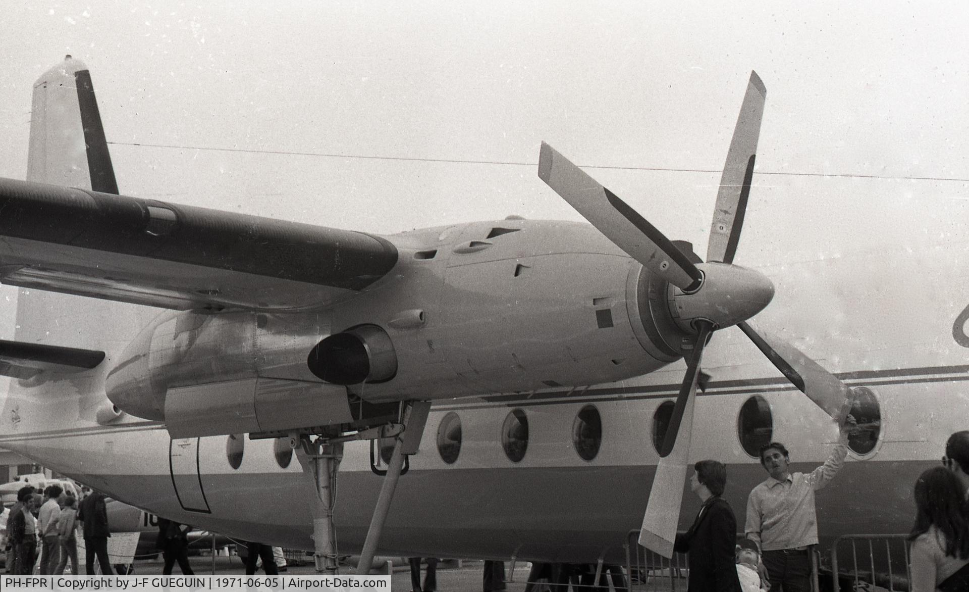 PH-FPR, 1970 Fokker F.27-600 Friendship C/N 10442, On display at 1971 Paris-Le Bourget Airshow.
