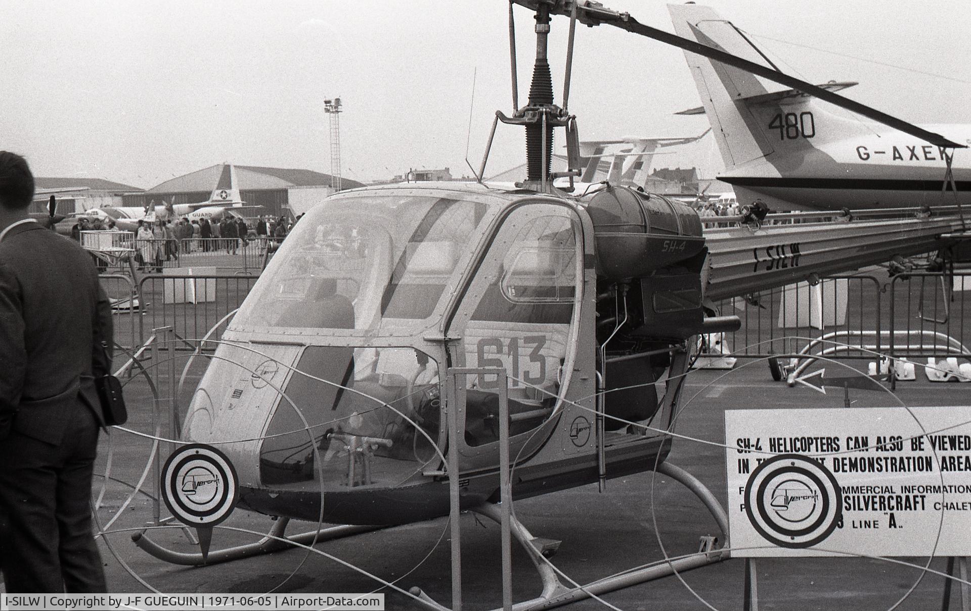 I-SILW, Silvercraft SH-4 C/N 004, On display at 1971 Paris-Le Bourget Airshow.
