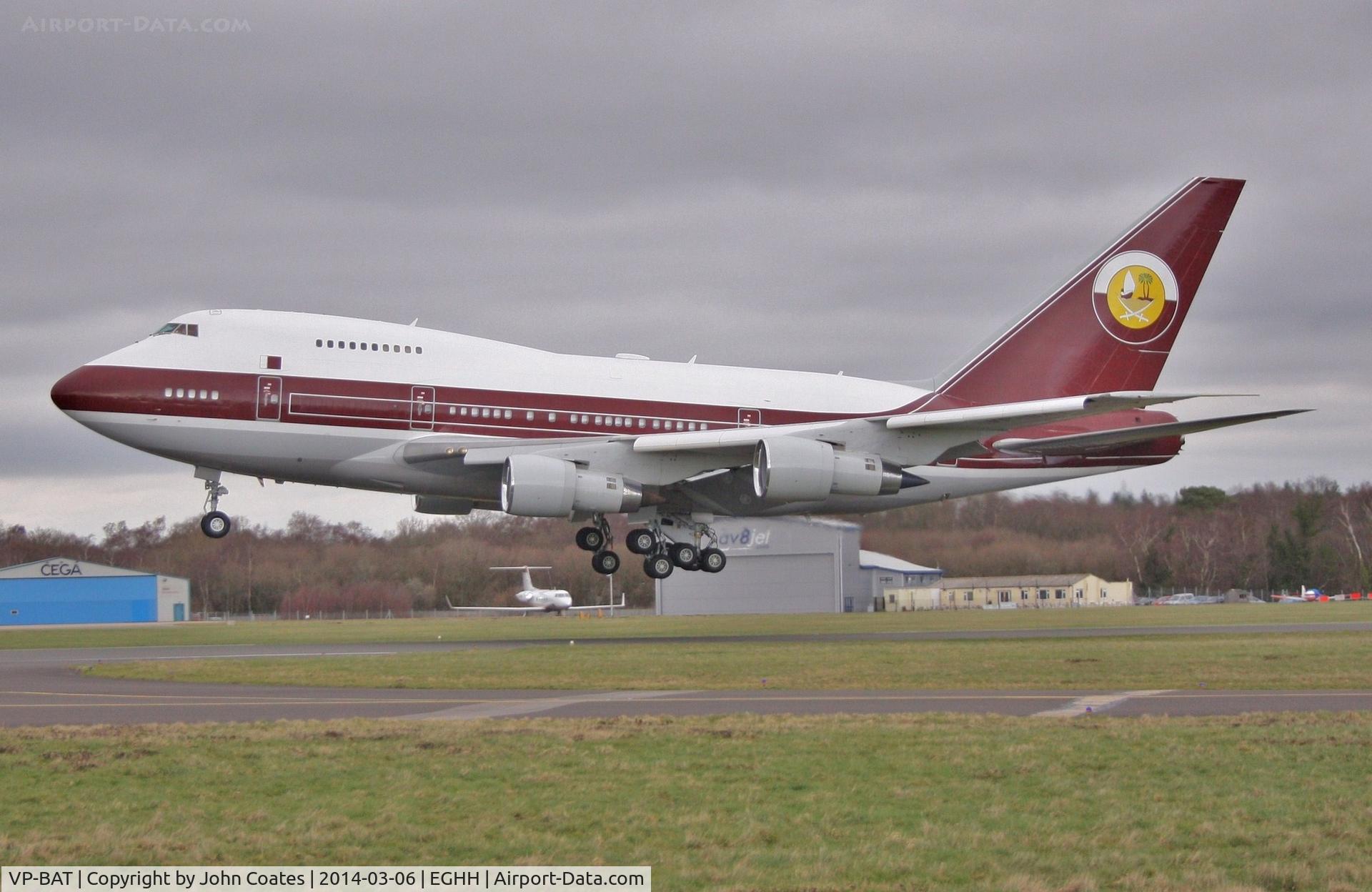 VP-BAT, 1979 Boeing 747SP-21 C/N 21648, Arriving home.