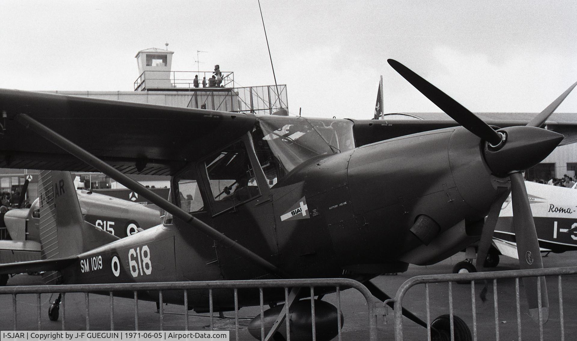 I-SJAR, 1969 SIAI-Marchetti SM-1019A C/N 0-02, On display at 1971 Paris-Le Bourget Airshow.