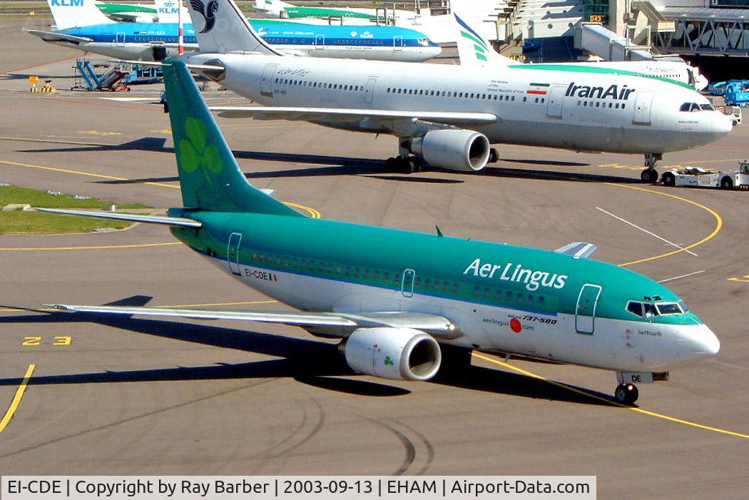 EI-CDE, 1991 Boeing 737-548 C/N 25115, Boeing 737-548 [25115] (Aer Lingus) Amsterdam-Schiphol~PH 13/09/2003