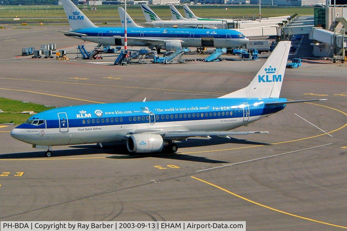 PH-BDA, 1986 Boeing 737-306 C/N 23537, Boeing 737-306 [23537] (KLM Royal Dutch Airlines) Amsterdam-Schiphol~PH 13/09/2003