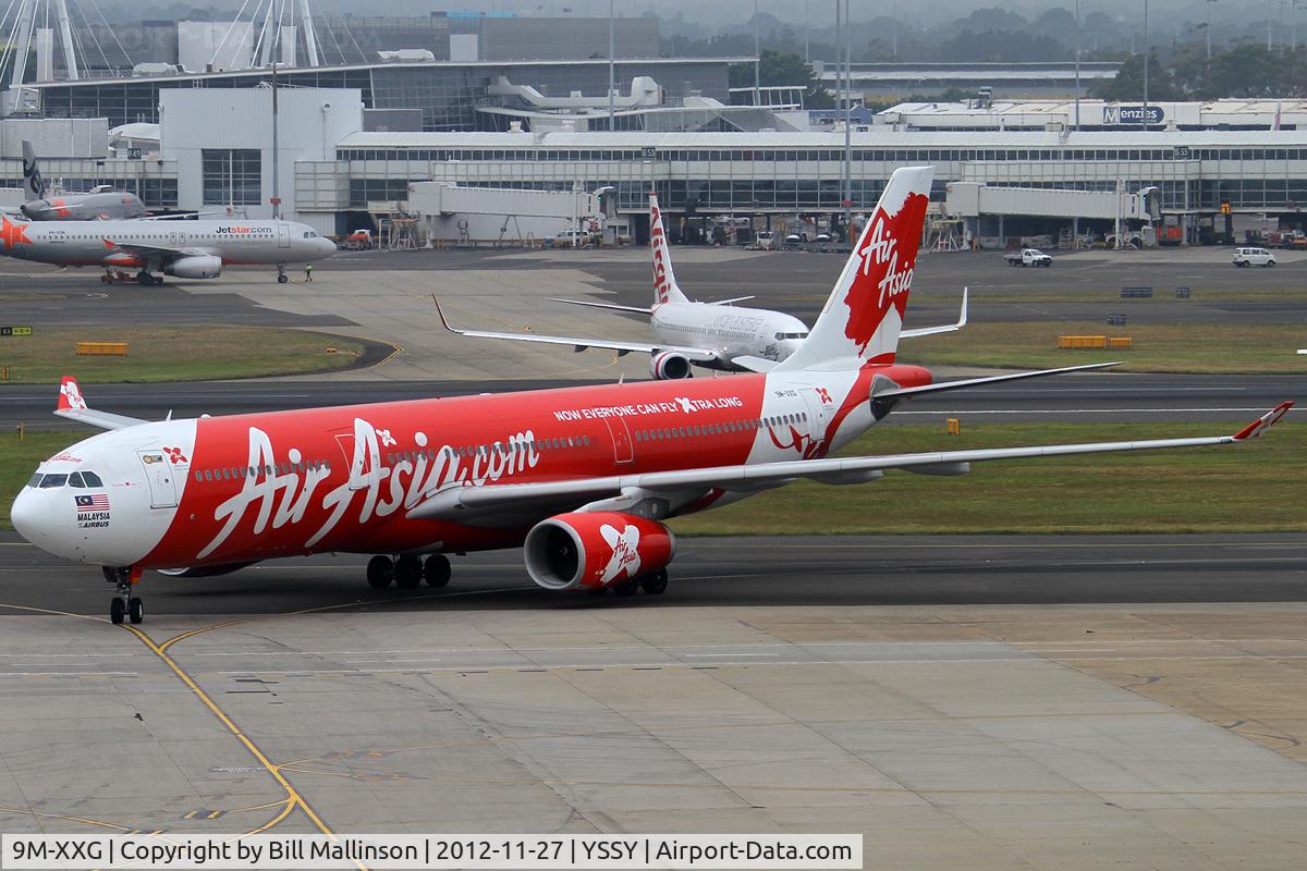 9M-XXG, 2010 Airbus A330-343X C/N 1131, taxiing to gate