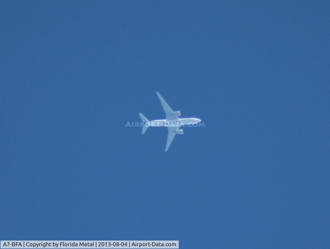 A7-BFA, 2010 Boeing 777-FDZ C/N 36098, Qatar Cargo 777LR 6108 over Livonia MI after departing ORD
