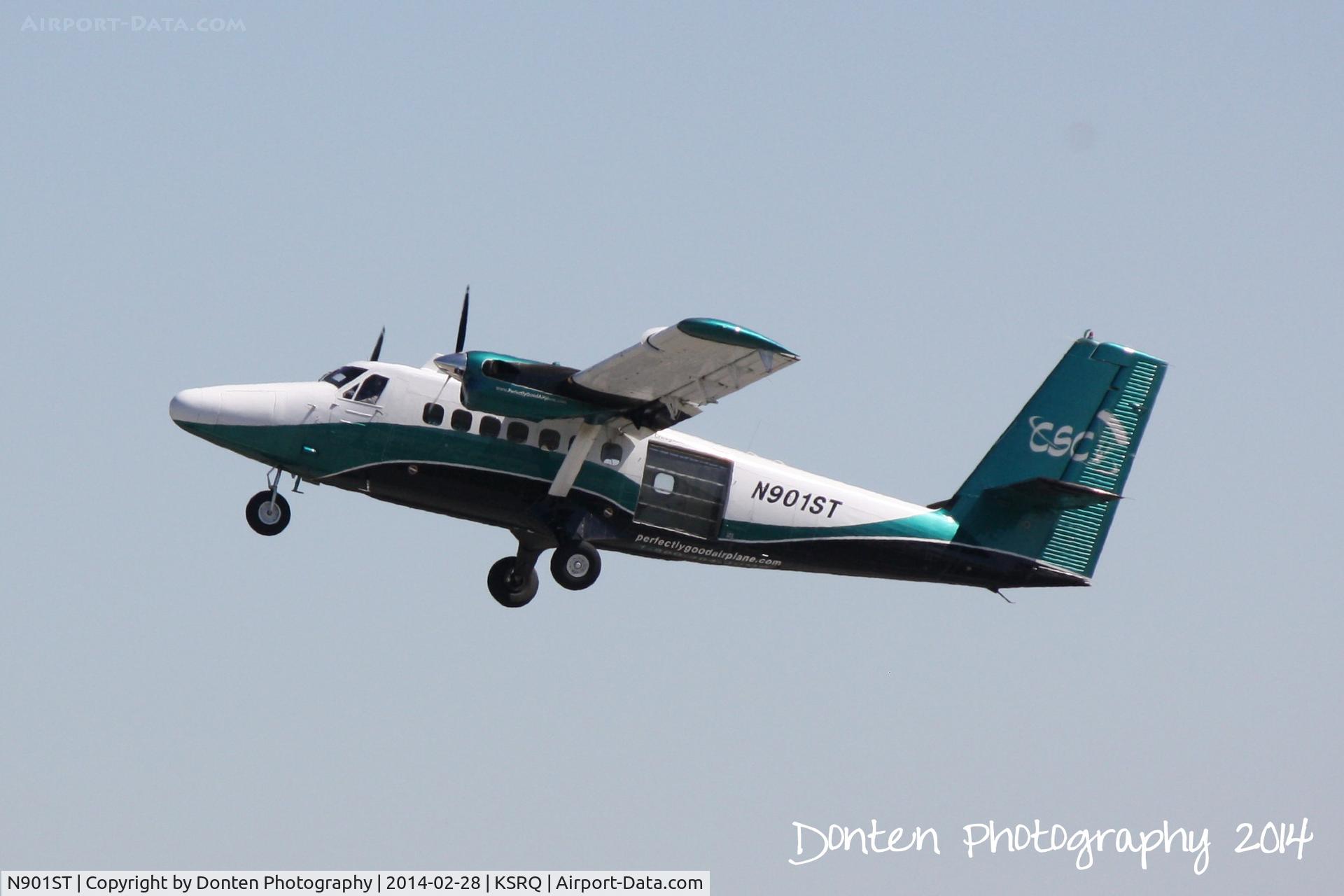 N901ST, 1969 De Havilland Canada DHC-6-200 Twin Otter C/N 208, De Havilland Twin Otter (N901ST) departs Sarasota-Bradenton International Airport