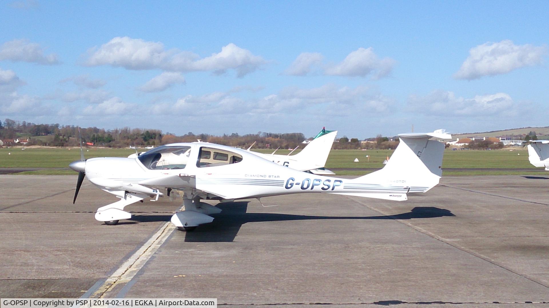 G-OPSP, 2006 Diamond DA-40D Diamond Star C/N D4.256, In the sun at Shoreham