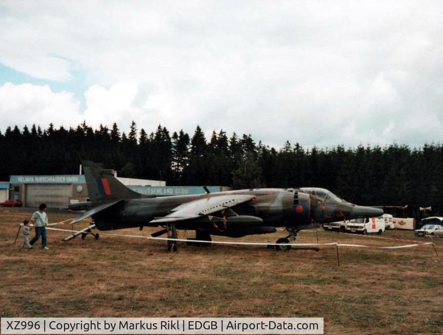 XZ996, 1991 Hawker Siddeley Harrier GR.3 C/N 712219, The GR.3 XZ996 at the Airshow Breitscheid in Germany, 1988.