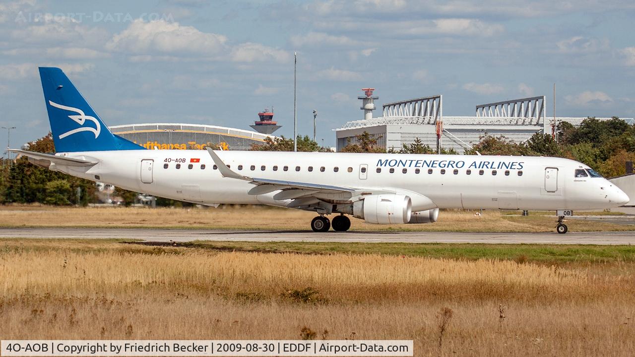 4O-AOB, 2009 Embraer 195LR (ERJ-190-200LR) C/N 19000283, departure via RW18W