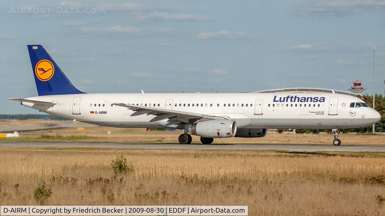 D-AIRM, 1994 Airbus A321-131 C/N 0518, departure via RW18W