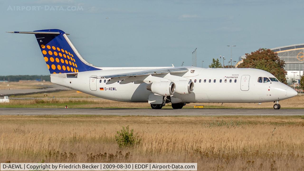 D-AEWL, 1989 British Aerospace BAe.146-300 C/N E3123, departure via RW18W