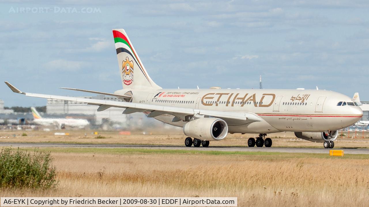 A6-EYK, 2006 Airbus A330-243 C/N 788, departure via RW18W