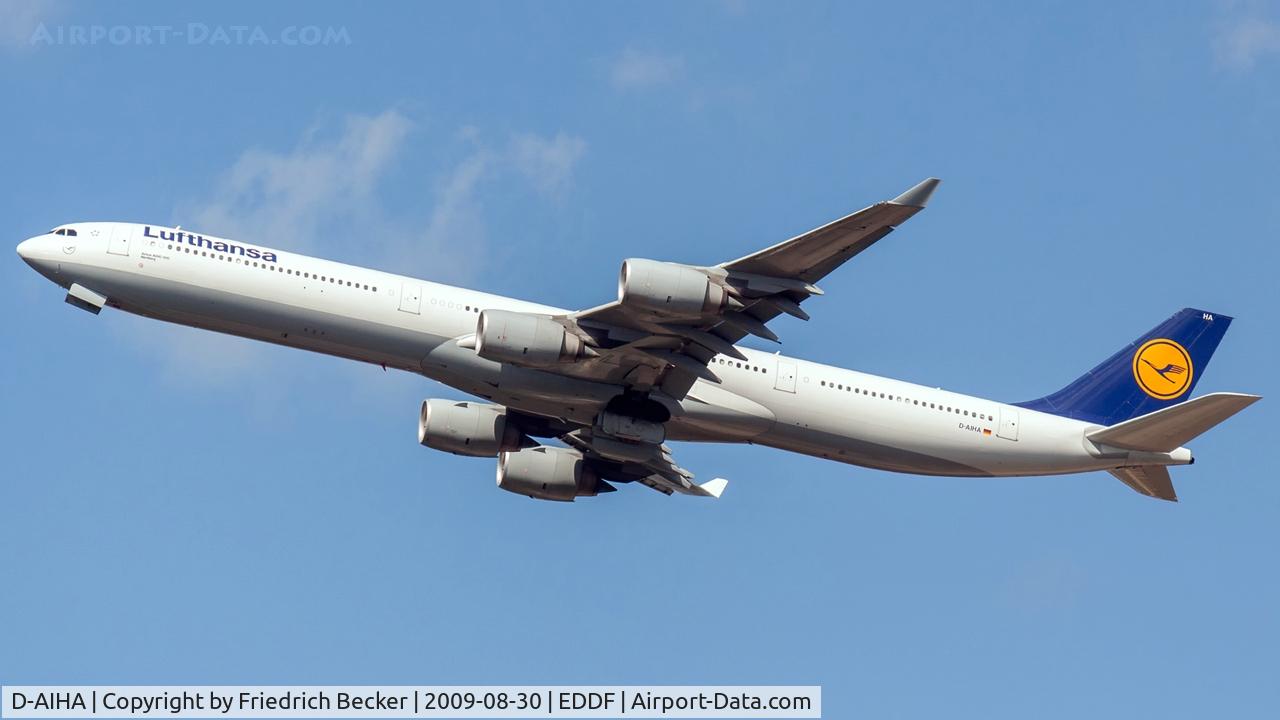D-AIHA, 2003 Airbus A340-642 C/N 482, departure via RW25L