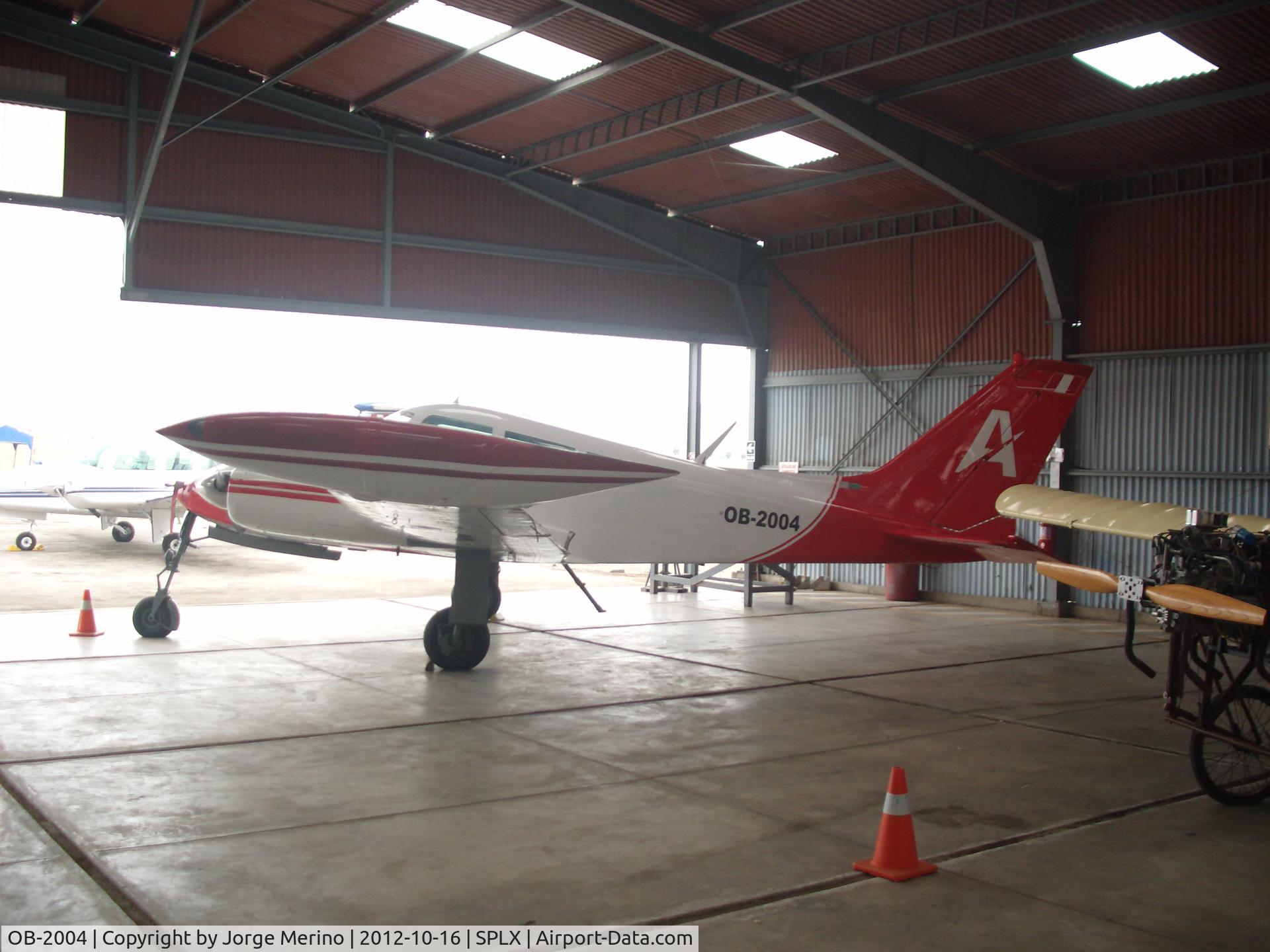 OB-2004, Cessna 310H C/N 310H0055, OB-2004 at the maintenance hangar, Lib Mandi airport (SPLX), Lima, Peru.