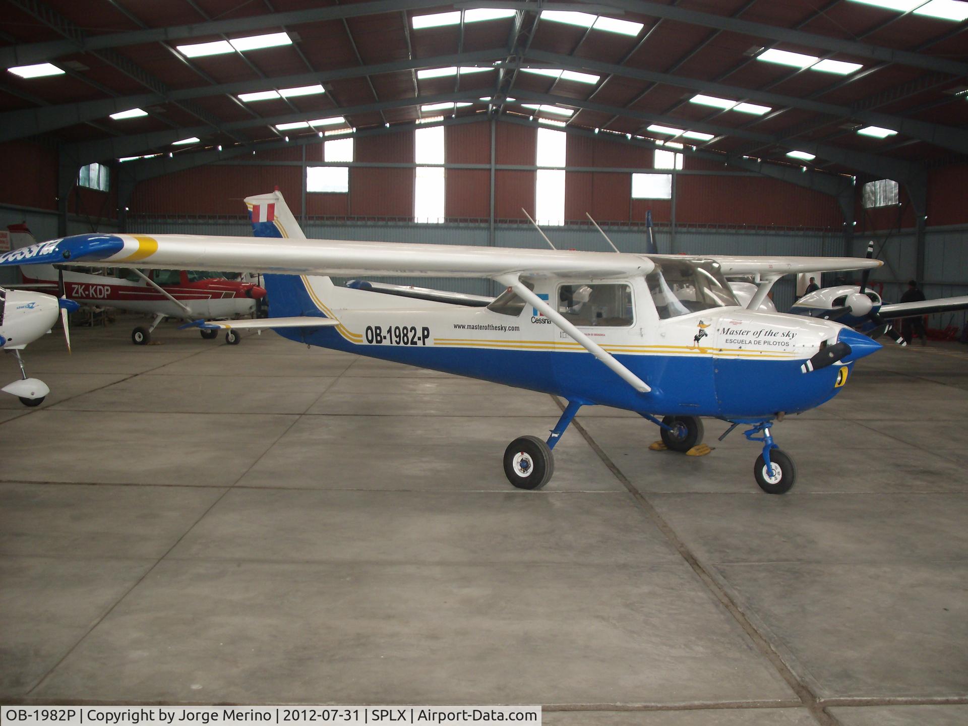 OB-1982P, 1976 Cessna 150M C/N 15078025, OB-1982-P at the maintenance hangar, Lib Mandi airport (SPLX), Lima, Peru