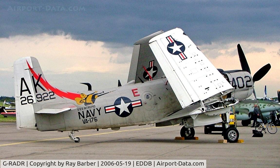 G-RADR, 1948 Douglas A-1D Skyraider (AD-4NA) C/N 7722, Douglas AD-4NA Skyraider [7722] (Kennett Aviation) Berlin-Schonefeld~D 19/05/2006