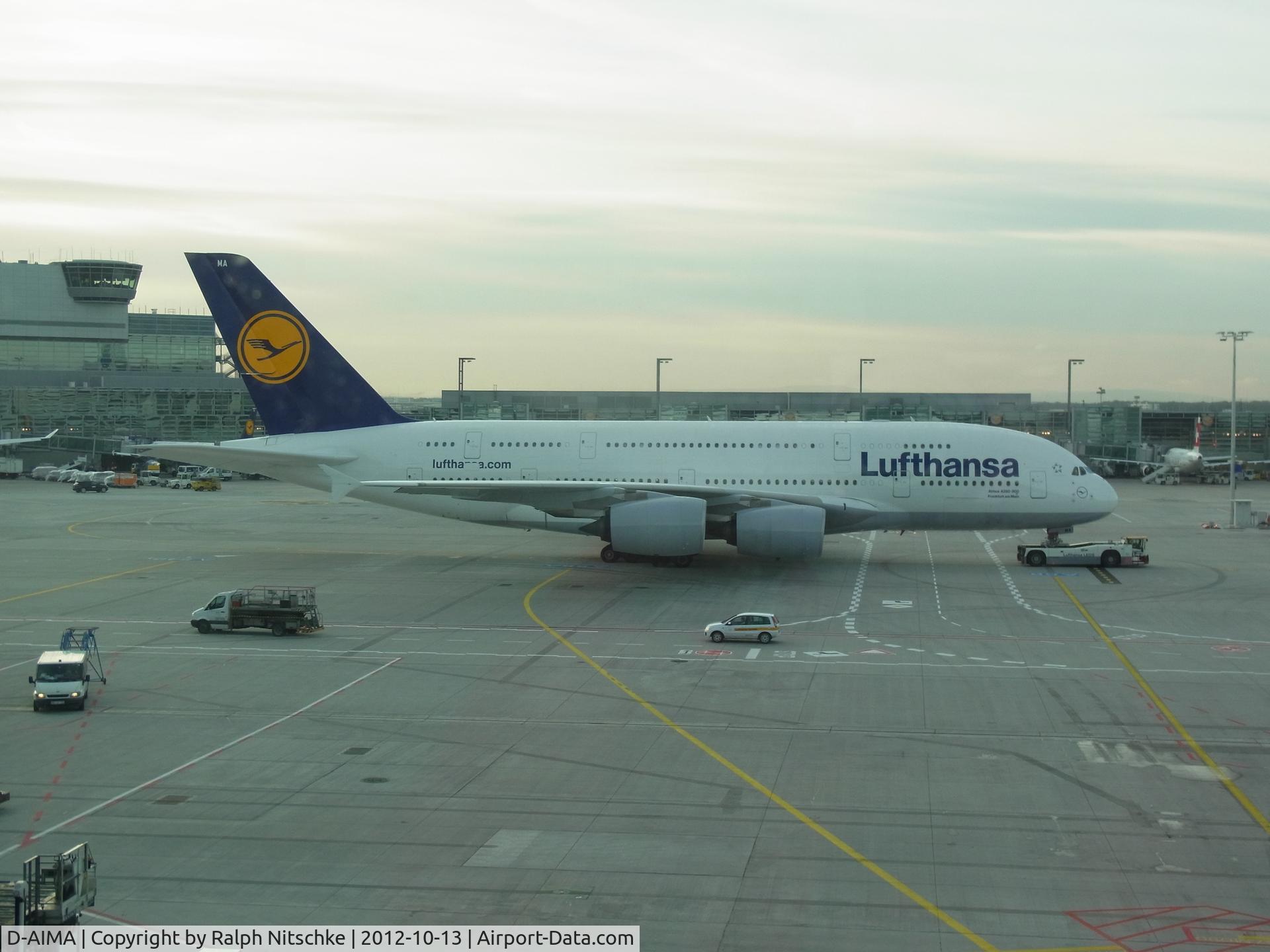 D-AIMA, 2010 Airbus A380-841 C/N 038, taken in Frankfurt