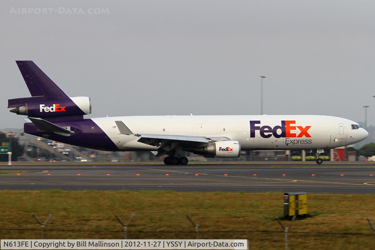 N613FE, 1996 McDonnell Douglas MD-11F C/N 48749, rolling on 34L
