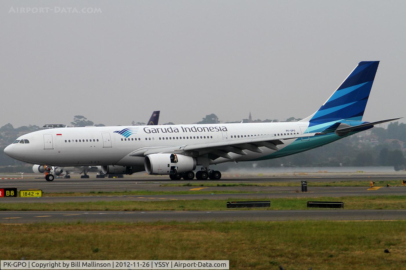 PK-GPO, 2011 Airbus A330-243 C/N 1288, landed on 16R