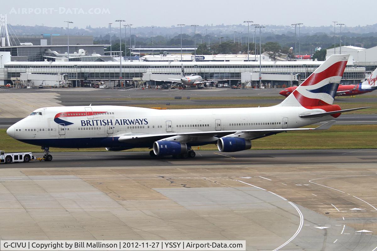 G-CIVU, 1998 Boeing 747-436 C/N 25810, towed to hardstand