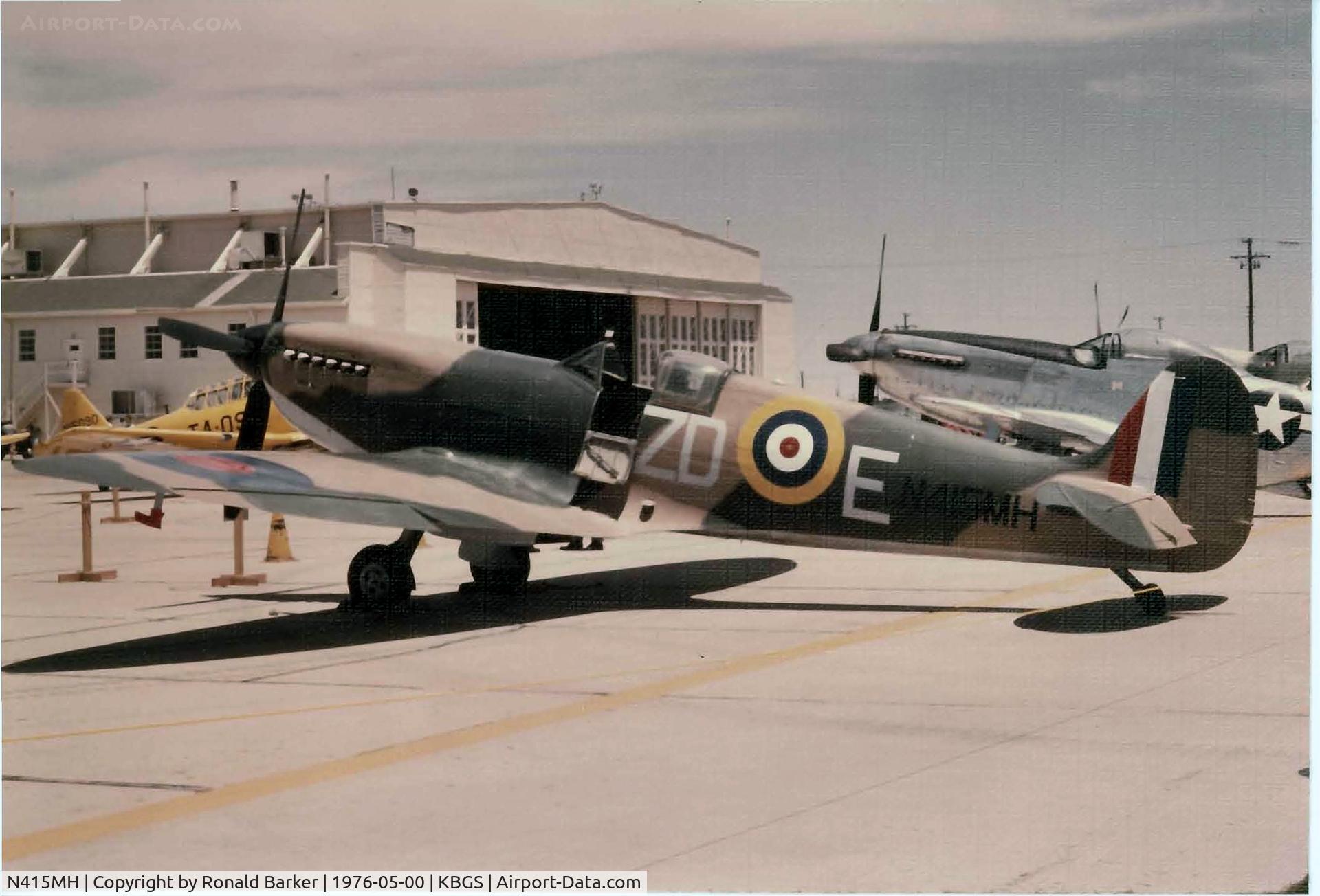 N415MH, 1942 Supermarine 361 Spitfire IX C/N CBAF.5542, Display Webb AFB...Connie Edwards