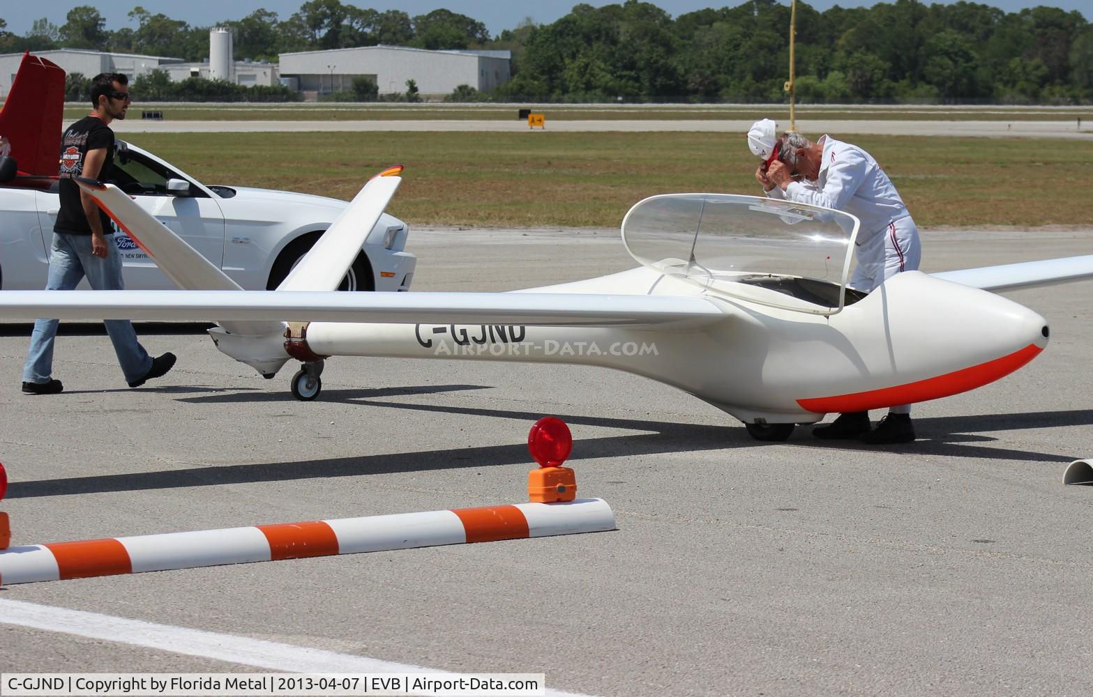C-GJND, 1973 Start & Flug H101 Salto C/N 23, Manfred Radius with his glider