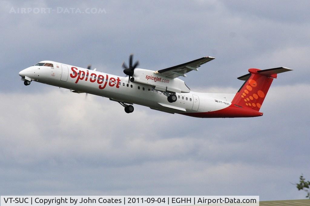 VT-SUC, 2011 De Havilland Canada DHC-8Q-402NG Dash 8 C/N 4377, Departing to Malta on next stage of delivery