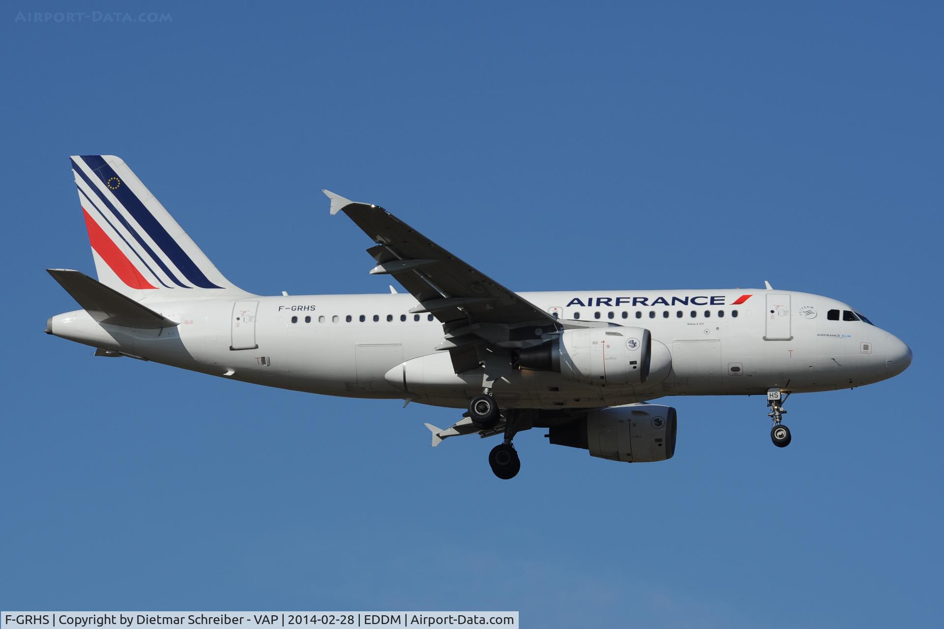 F-GRHS, 2001 Airbus A319-111 C/N 1444, Air France Airbus 319