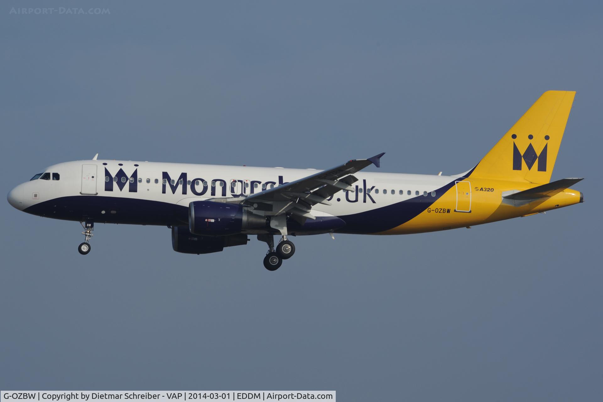 G-OZBW, 2001 Airbus A320-214 C/N 1571, Monarch Airbus 320