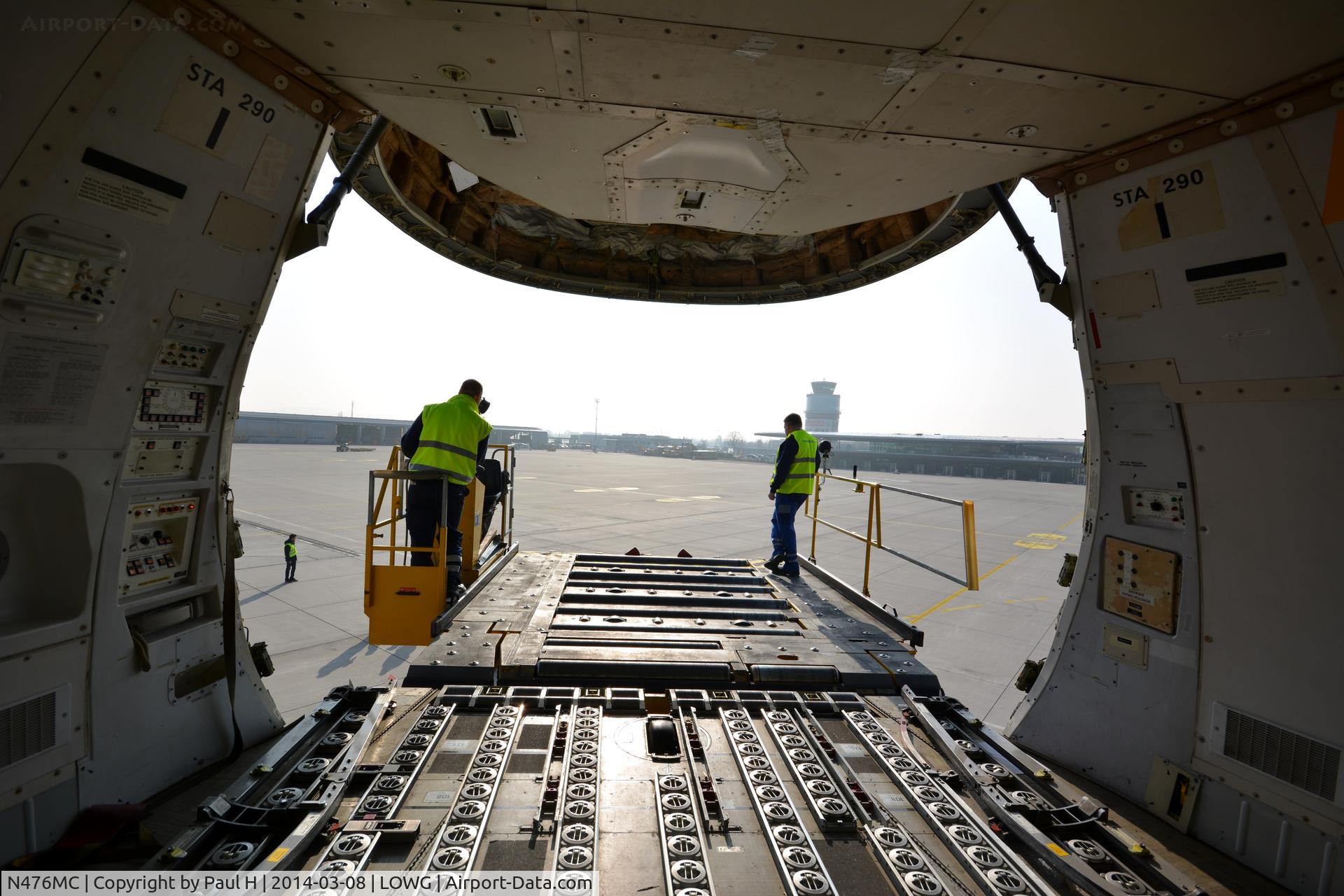 N476MC, 1999 Boeing 747-47UF C/N 29256, AtlasAir B-747 front cargodoor from inside