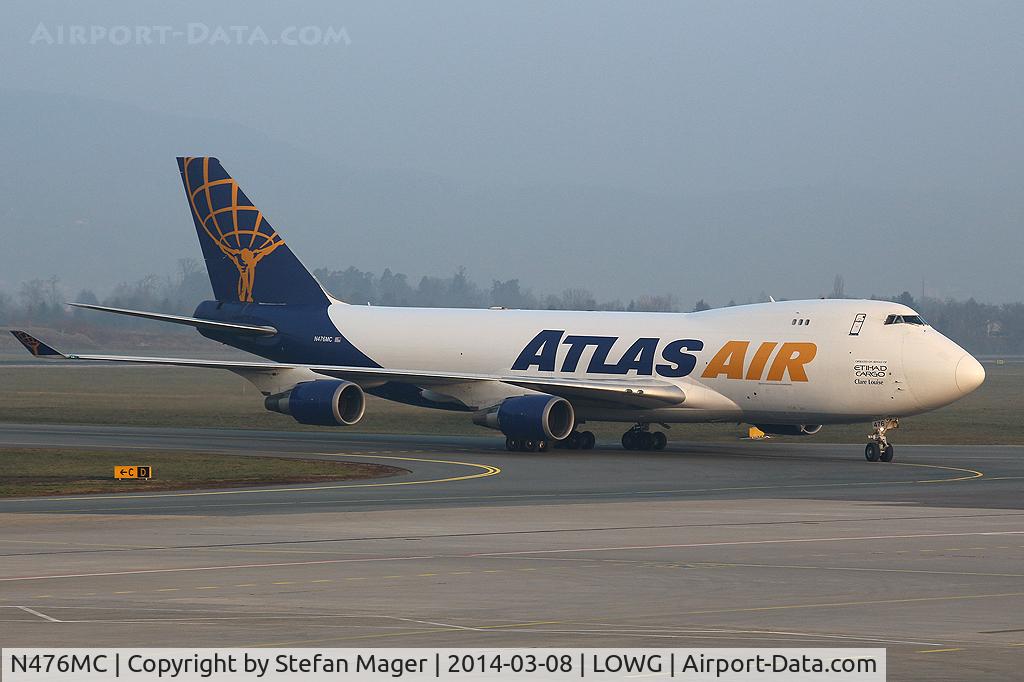 N476MC, 1999 Boeing 747-47UF C/N 29256, Atlas Air (for Etihad Cargo) B.747-400F from Abu Dhabi @GRZ