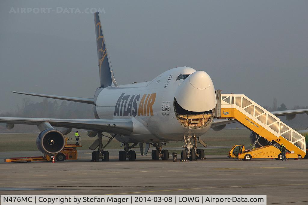 N476MC, 1999 Boeing 747-47UF C/N 29256, Atlas Air (for Etihad Cargo) B.747-400F from Abu Dhabi @GRZ