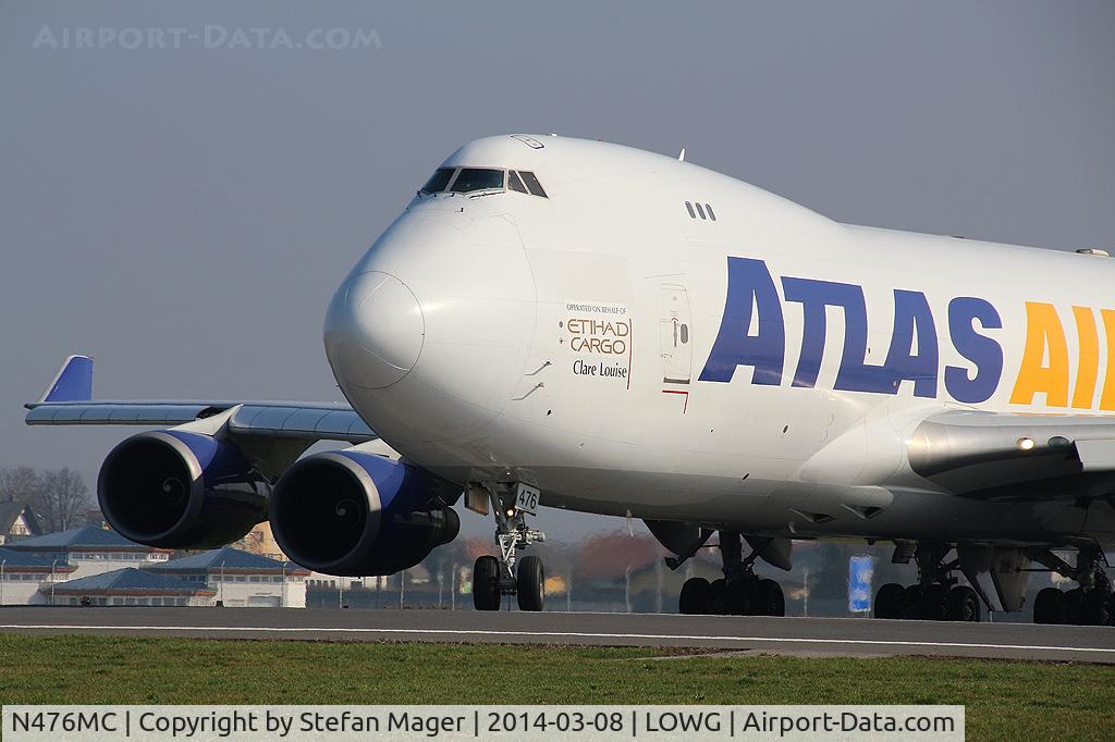 N476MC, 1999 Boeing 747-47UF C/N 29256, Atlas Air (for Etihad Cargo) B.747-400F from Abu Dhabi @GRZ