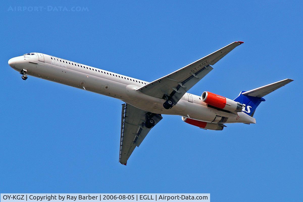OY-KGZ, 1985 McDonnell Douglas MD-81 (DC-9-81) C/N 49381, McDonnell-Douglas DC-9-81 [49381] (SAS Scandinavian Airlines) Home~G 05/08/2006