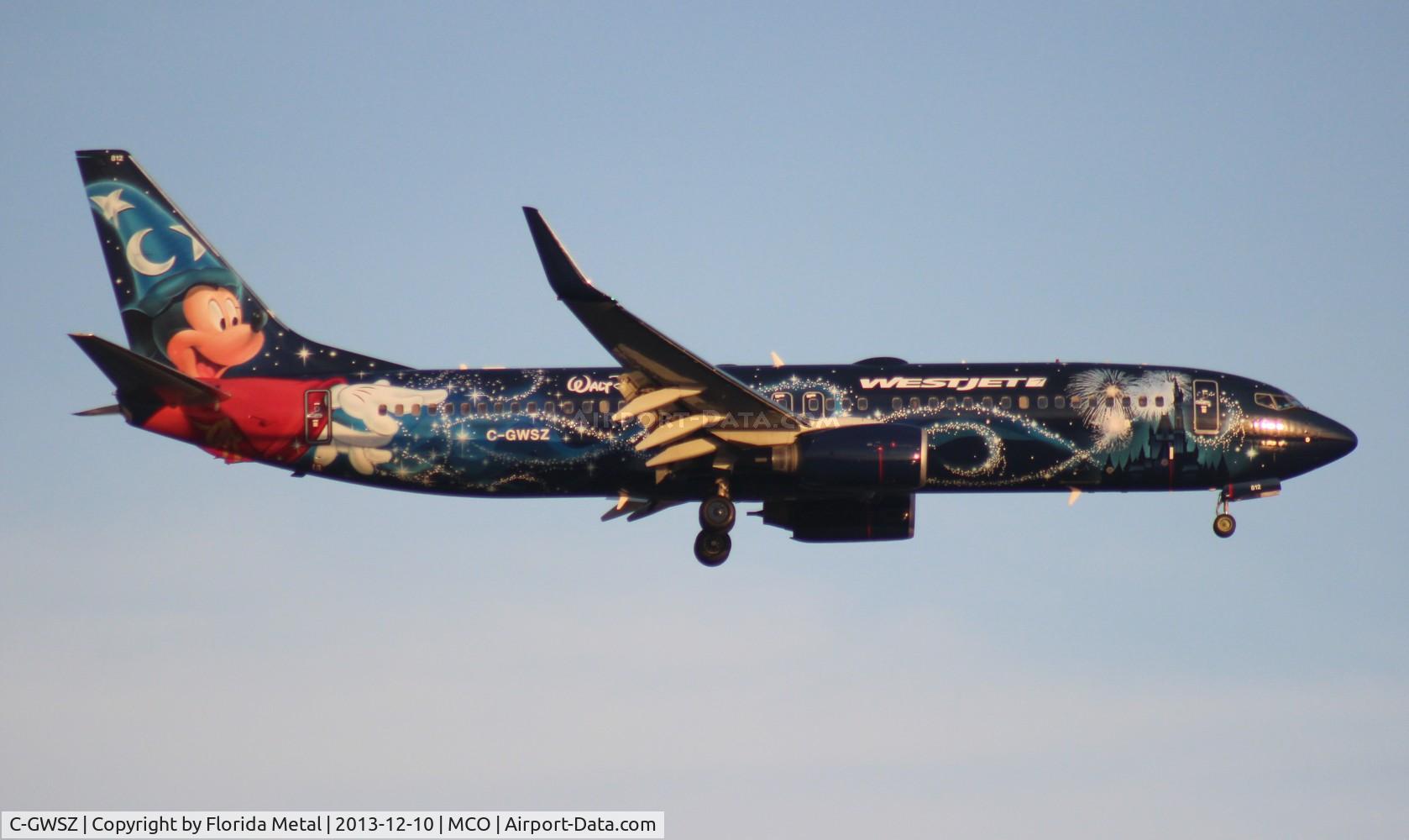 C-GWSZ, 2010 Boeing 737-8CT C/N 37092, West Jet Disney plane 737-800
