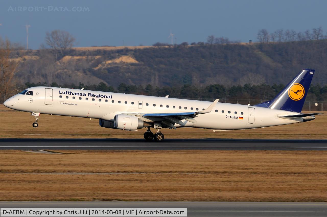 D-AEBM, 2012 Embraer 195LR (ERJ-190-200LR) C/N 19000523, Lufthansa Regional