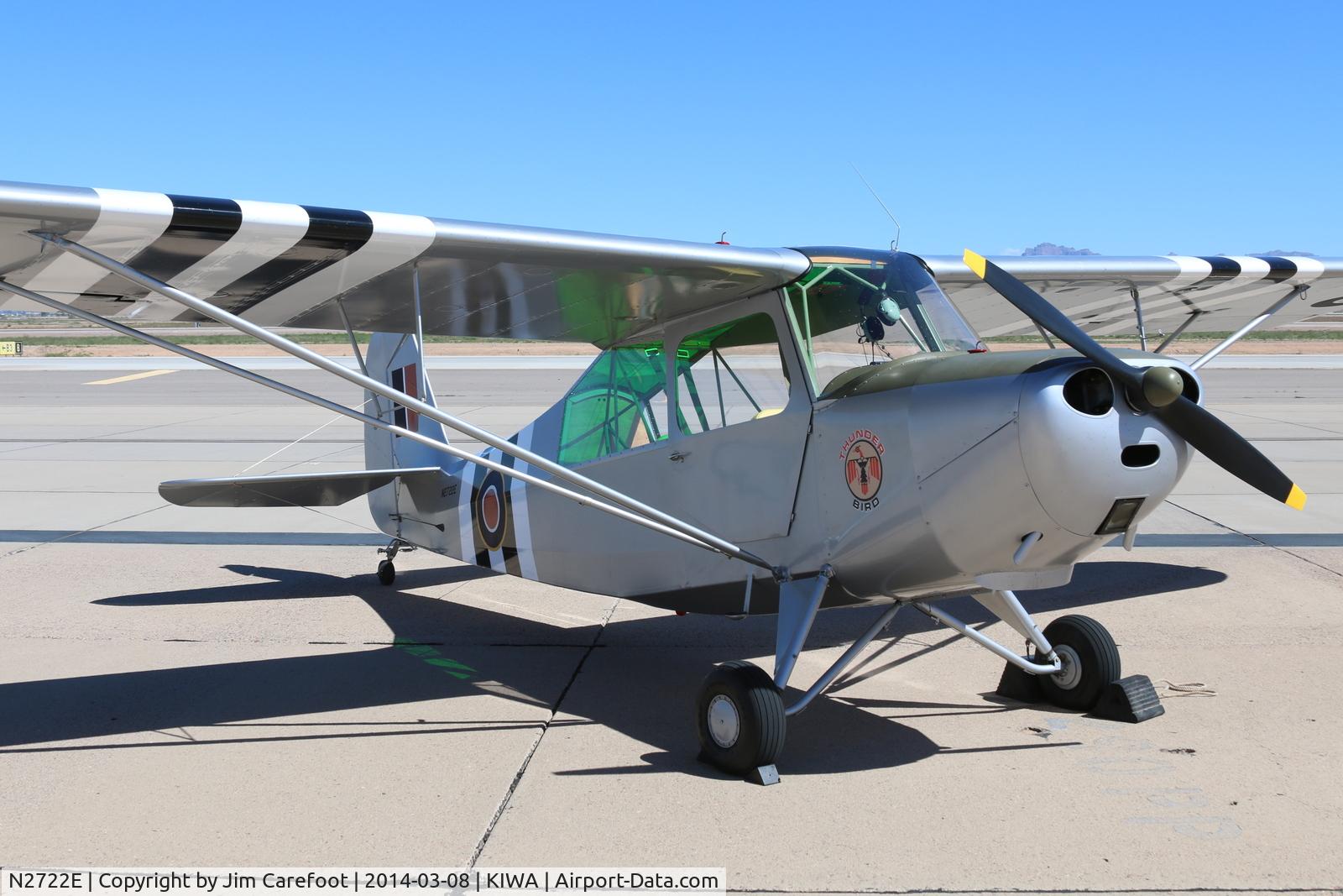 N2722E, 1946 Aeronca 7AC Champion C/N 7AC-6302, Static display at Gateway (IWA) on Aviation Day 2014.