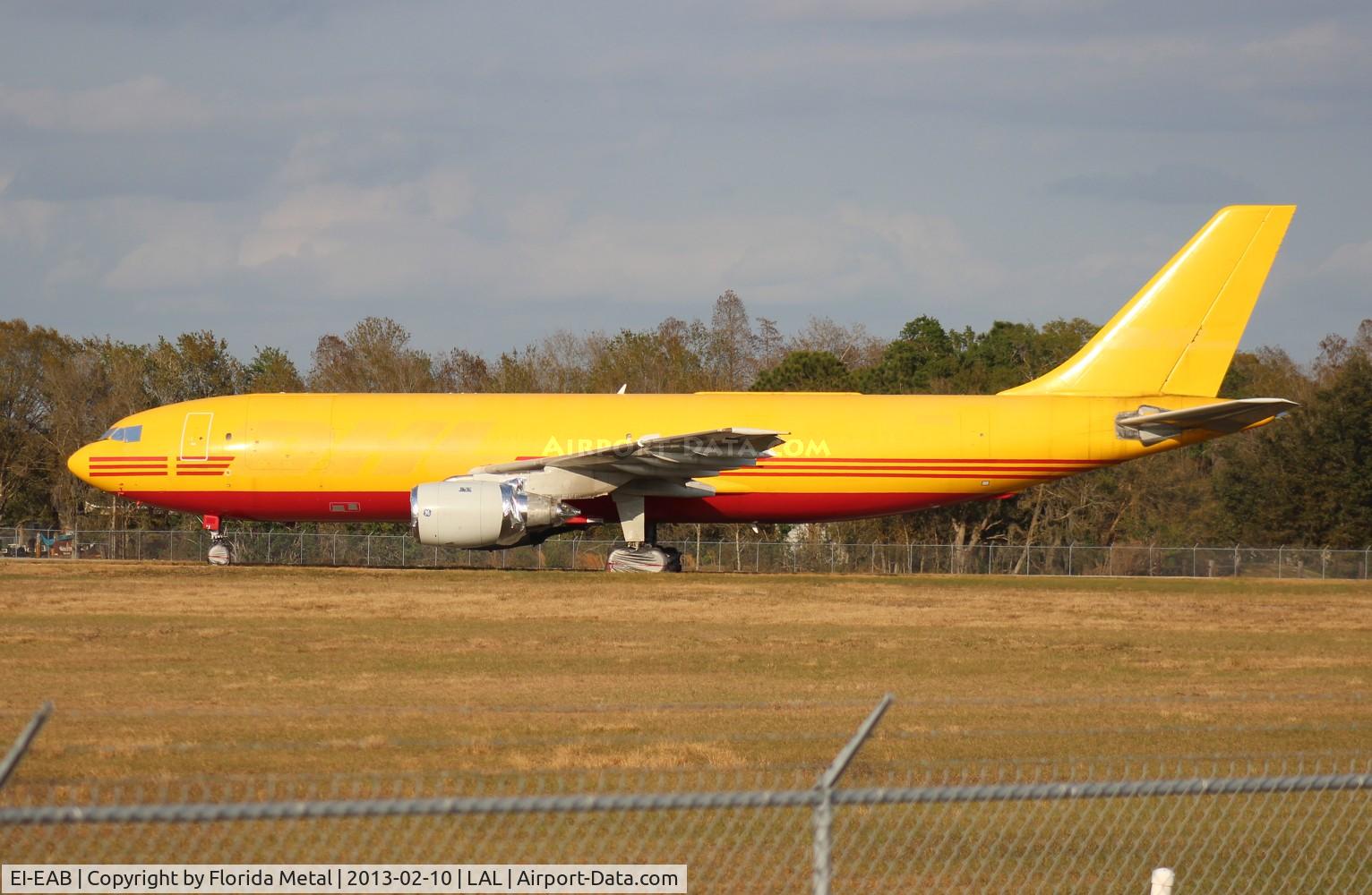 EI-EAB, 1982 Airbus A300B4-203(F) C/N 199, DHL A300 sitting parked at Lakeland without titles or marked registration